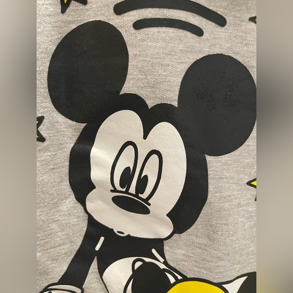 Disney Mickey Mouse Grey XS 0-2 Hoodie Sweatshirt Cotton Stars Lounge Wear Fall - Picture 7 of 9
